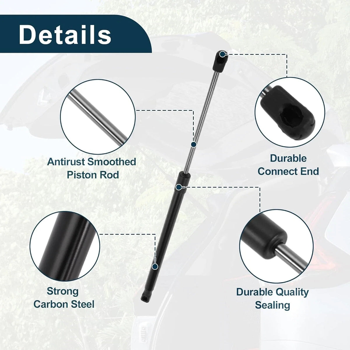 2PCS Tailgate Lift Gas Struts for Mercedes C-Class S204 (2007–2015)