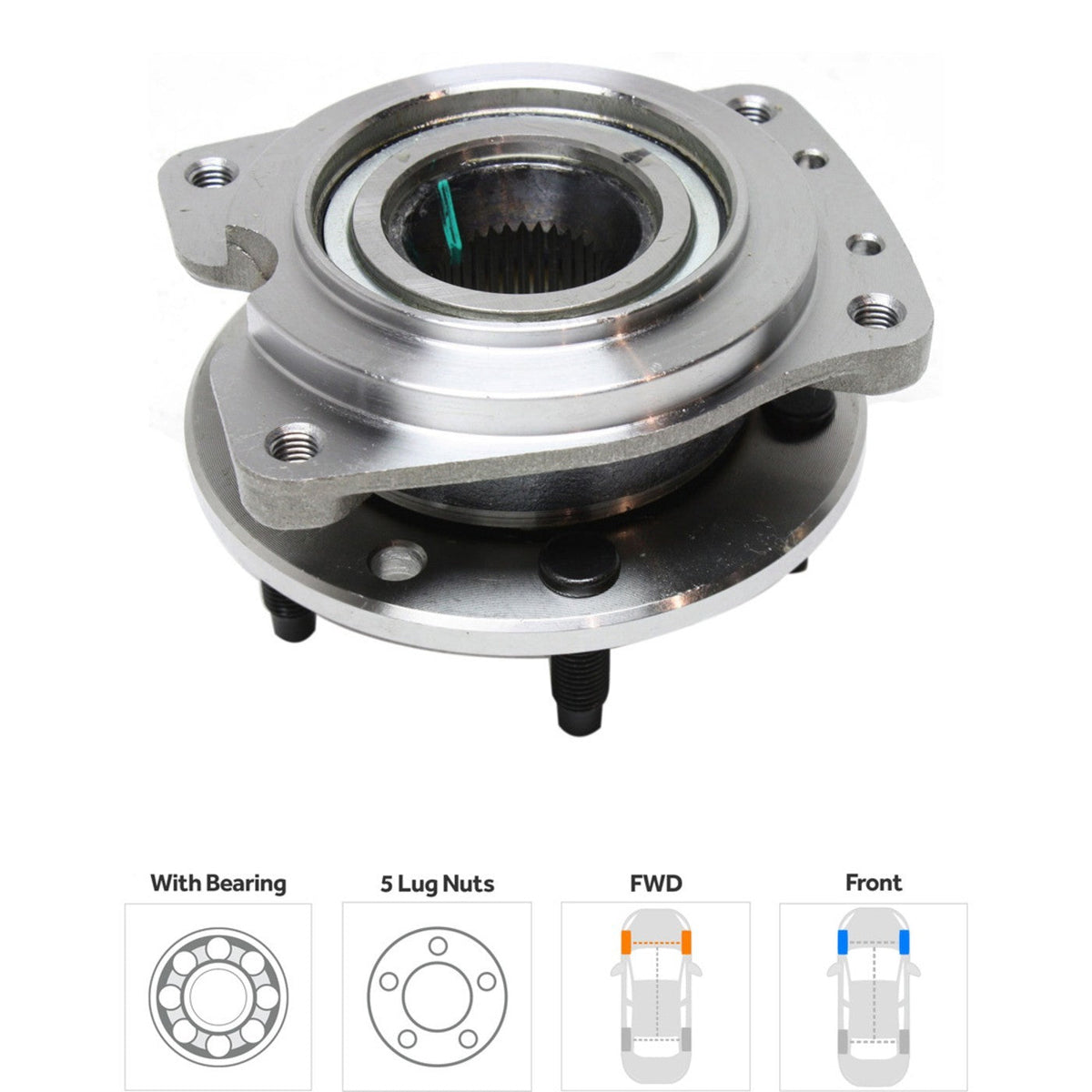 Wheel Hubs for Chevrolet Lumina (1990–2001) Front Left & Right with Bearing