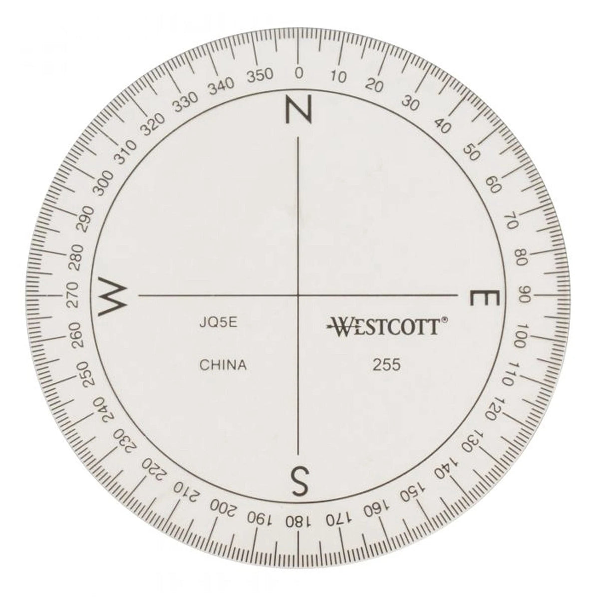 360-Degree Protractor Compass for Drawing and Drafting, Clear, 3.5 in