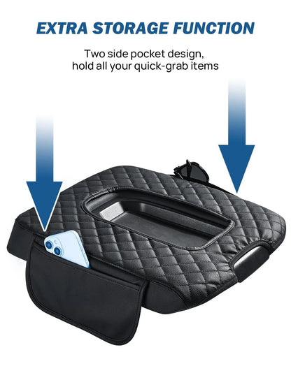 Center Console Cover for Silverado Sierra (2019–2025) Leather, 2 Pockets