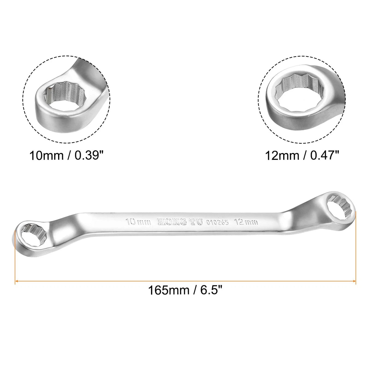 10 x 12 mm Offset Extra Long Box End Wrench for Automotive Use