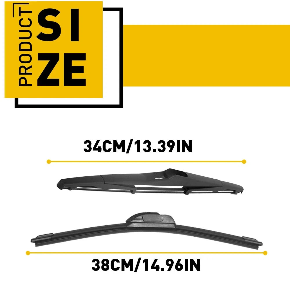 Set of 3 Windshield Wiper Blades for Jeep JK Wrangler (2007–2018)