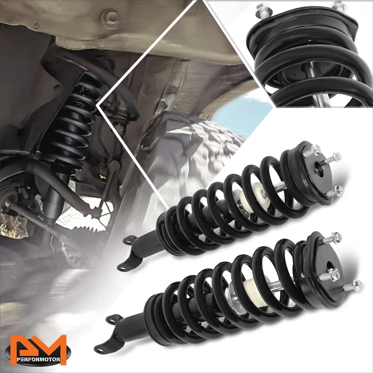 Set of 2 Complete Front Struts Assembly w/Coil Springs for Dodge Ram 1500 (2006–2008)