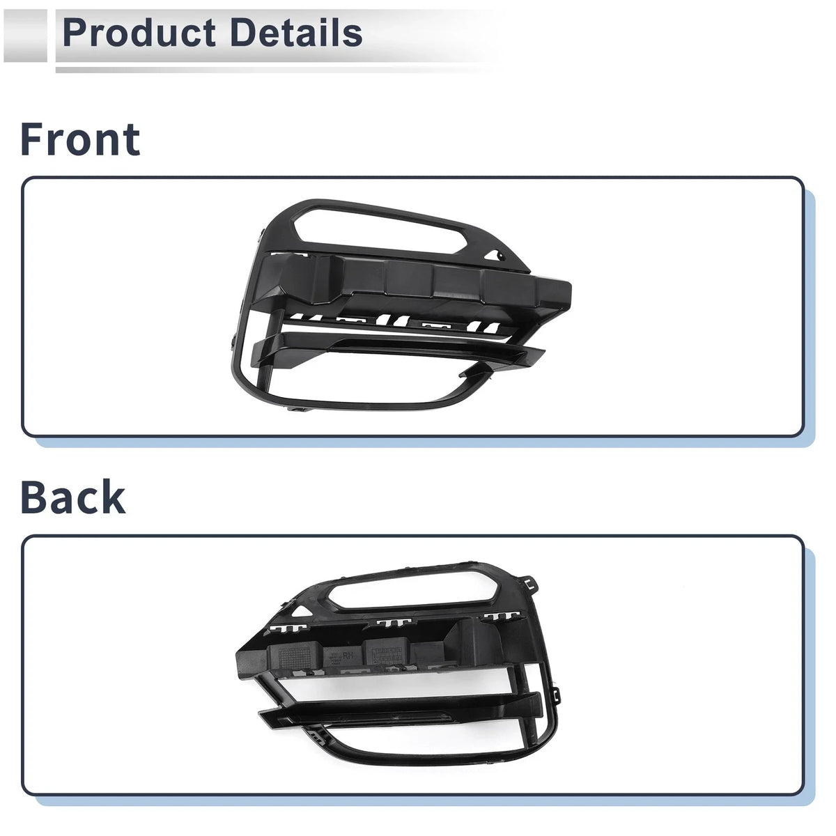 1 Pc Fog Light Grill for BMW X3 (2018–2021) No. 51117422946