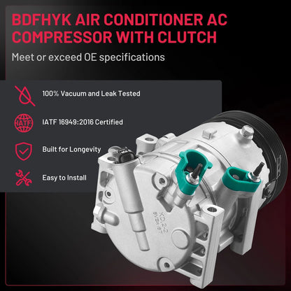 A/C Compressor with Clutch for Hyundai Sonata (2011–2014) 977013R000