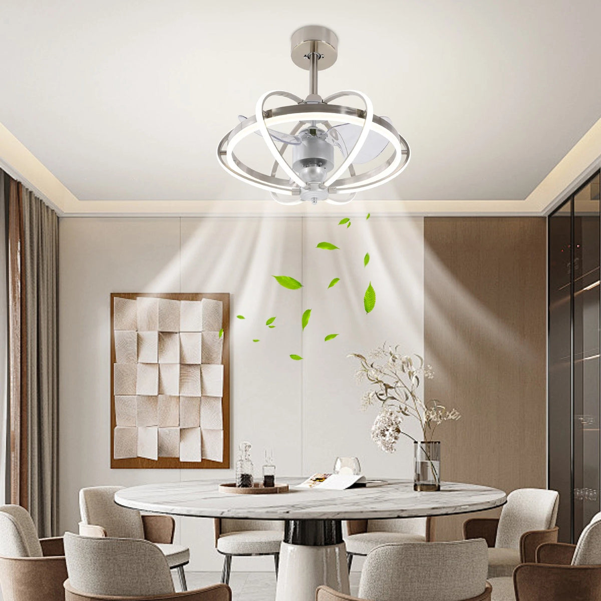 Remote Control Ceiling Fan Light for Farmhouse Bedroom