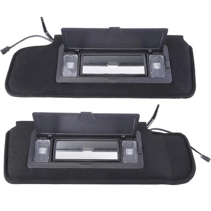 Pair Sun Visors with Vanity Mirror & LED Light for Chevy Corvette C4 (1984–1996)