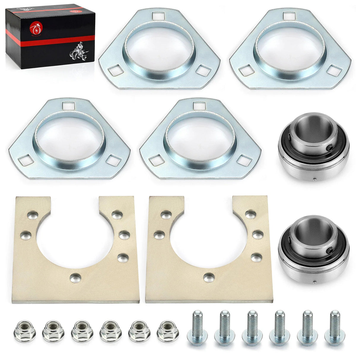 1" Live Axle Bearing Kit for Go-Kart (Fits Mini Bike)
