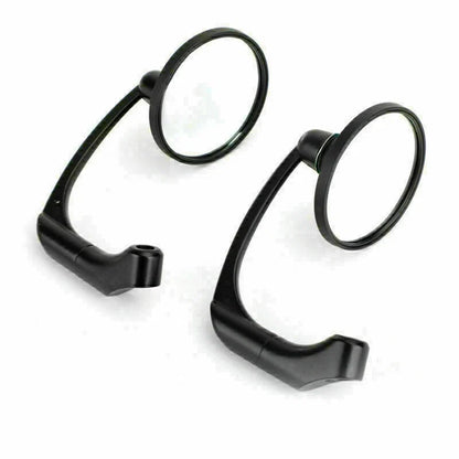 Pair of Moto L-Bar Round Rear View Mirrors for Universal (8mm 10mm)