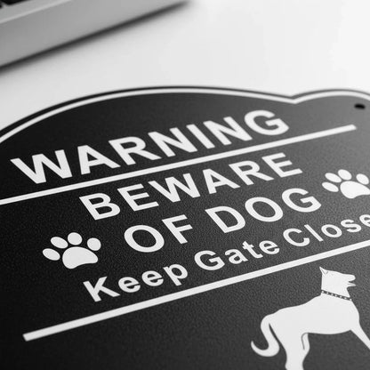 2 Pack Beware of Dog Signs for Fence 10"x8"