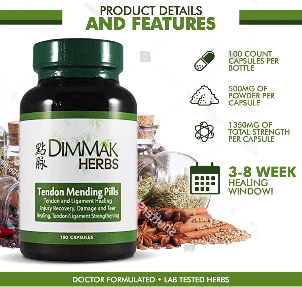 Certified Organic Tendon Mending Pills for Ligament Regeneration