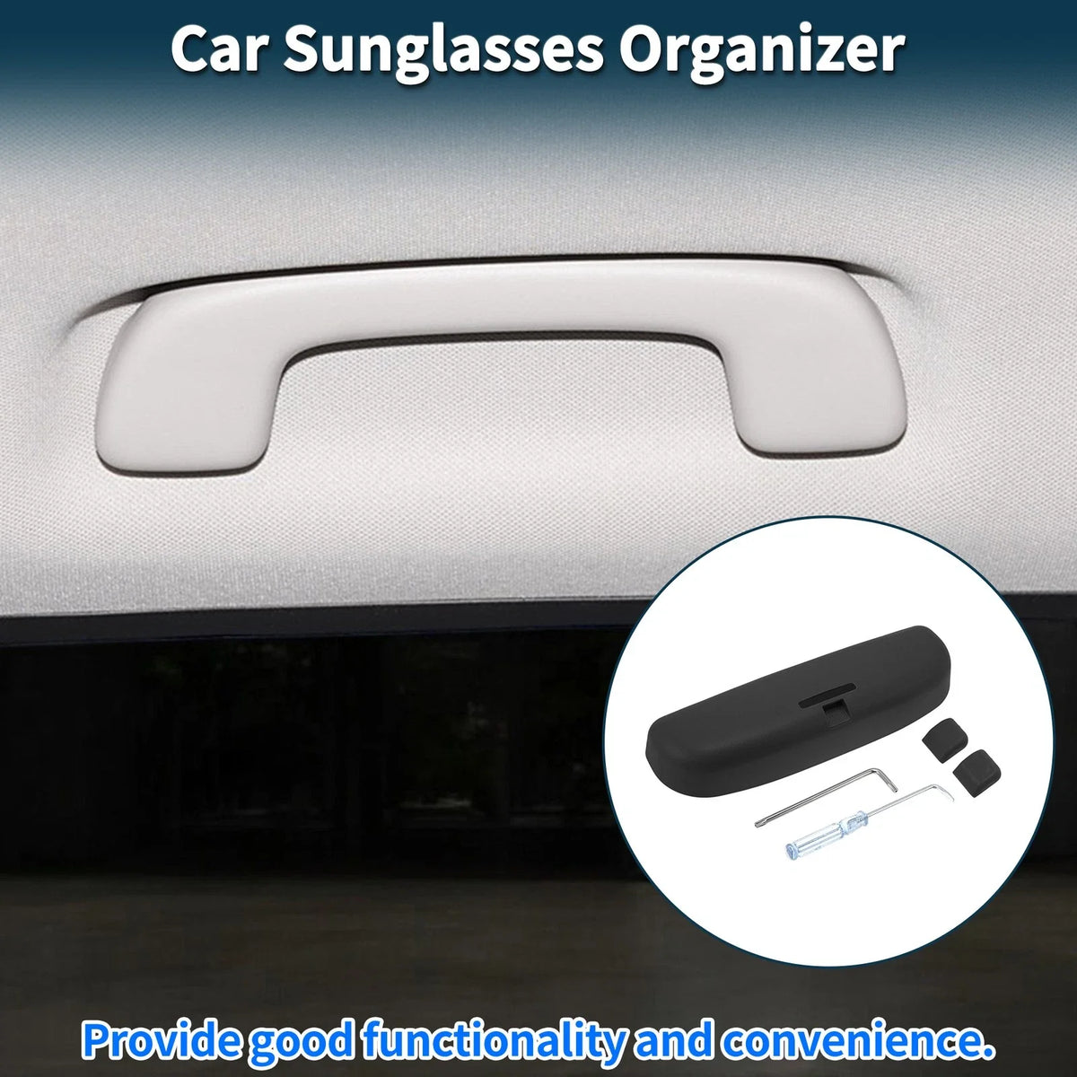 Sunglasses Case for Ford Everest (2015–2021) Eyeglasses Holder Black