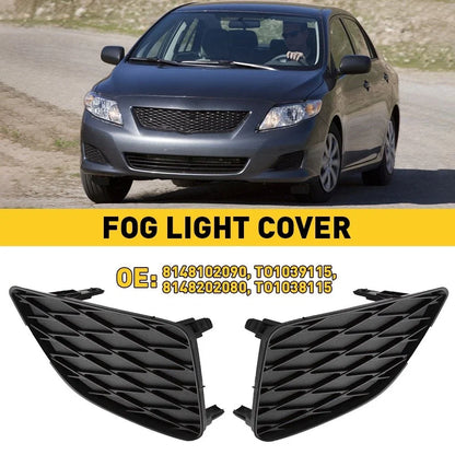 Set of 2 Front Bumper Fog Light Hole Cover Grilles for Toyota Corolla (2009–2010)