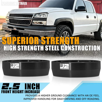 2.5" Coil Spring Front Lift Level Spacer for Silverado Sierra 1500 (1999–2007)