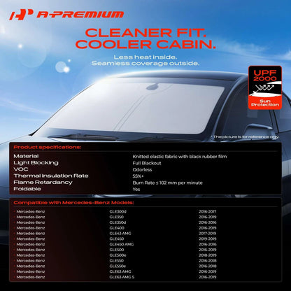 Sun Shade for Mercedes-Benz GLE300d, GLE350, GLE350d, GLE400, GLE43 AMG (2016–2023)