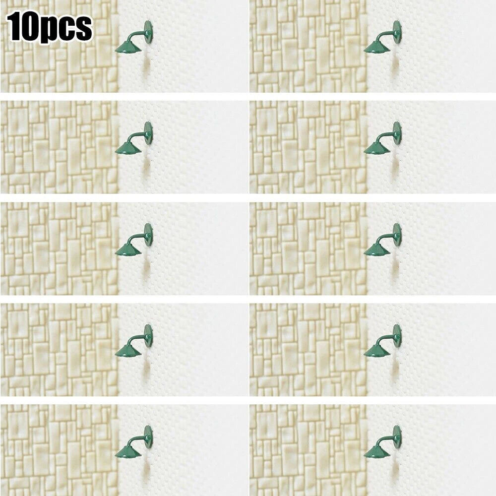 10Pcs LED Wall Lamp Posts for OO/HO Scale Models