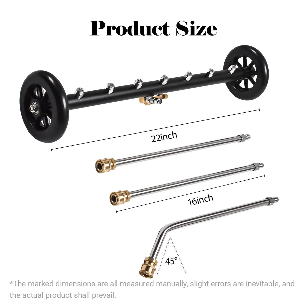 Under Car Pressure Washer Undercarriage Cleaner with 7 Nozzles