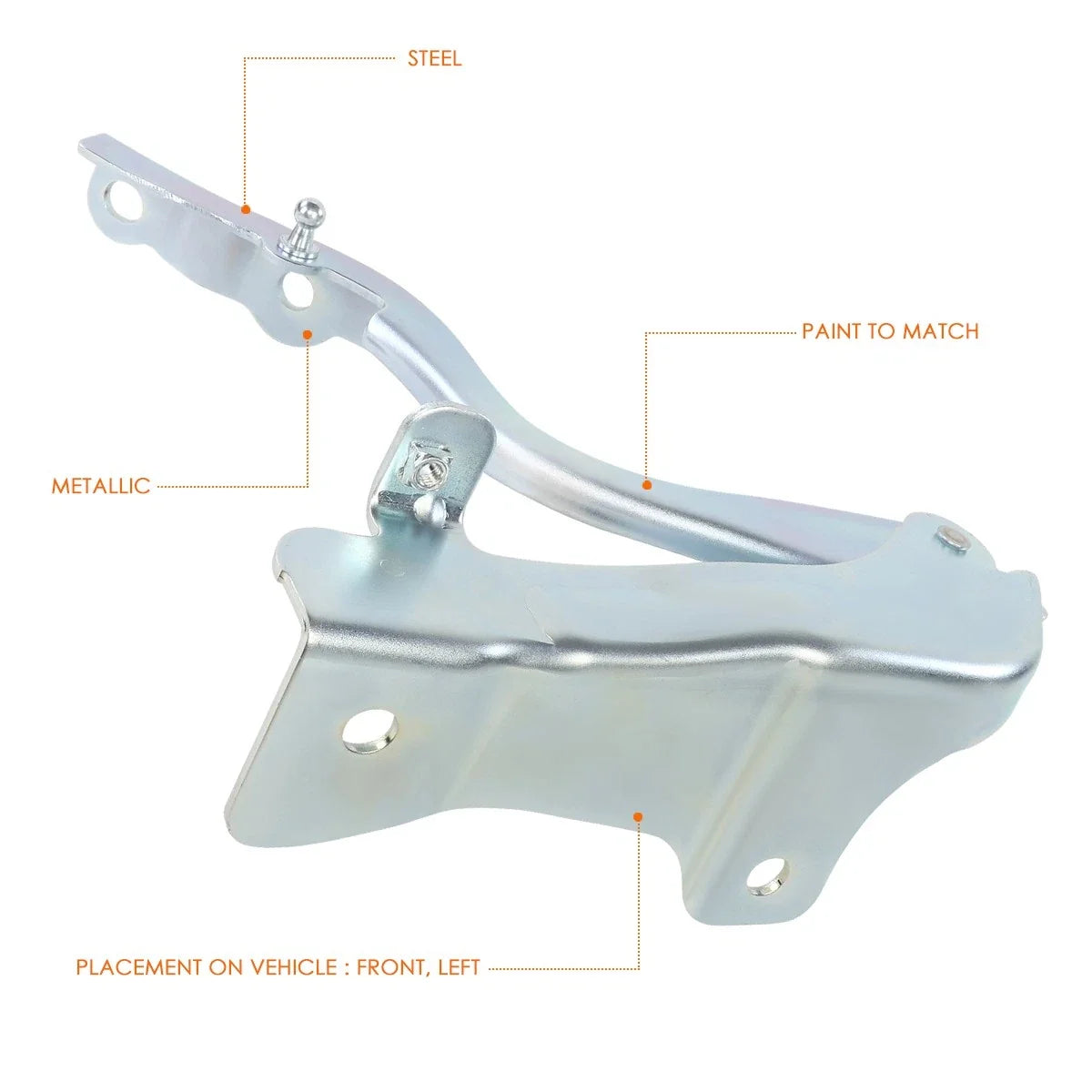 Left Driver Side Steel Engine Hood Hinge for Santa Fe XL (2013–2019)