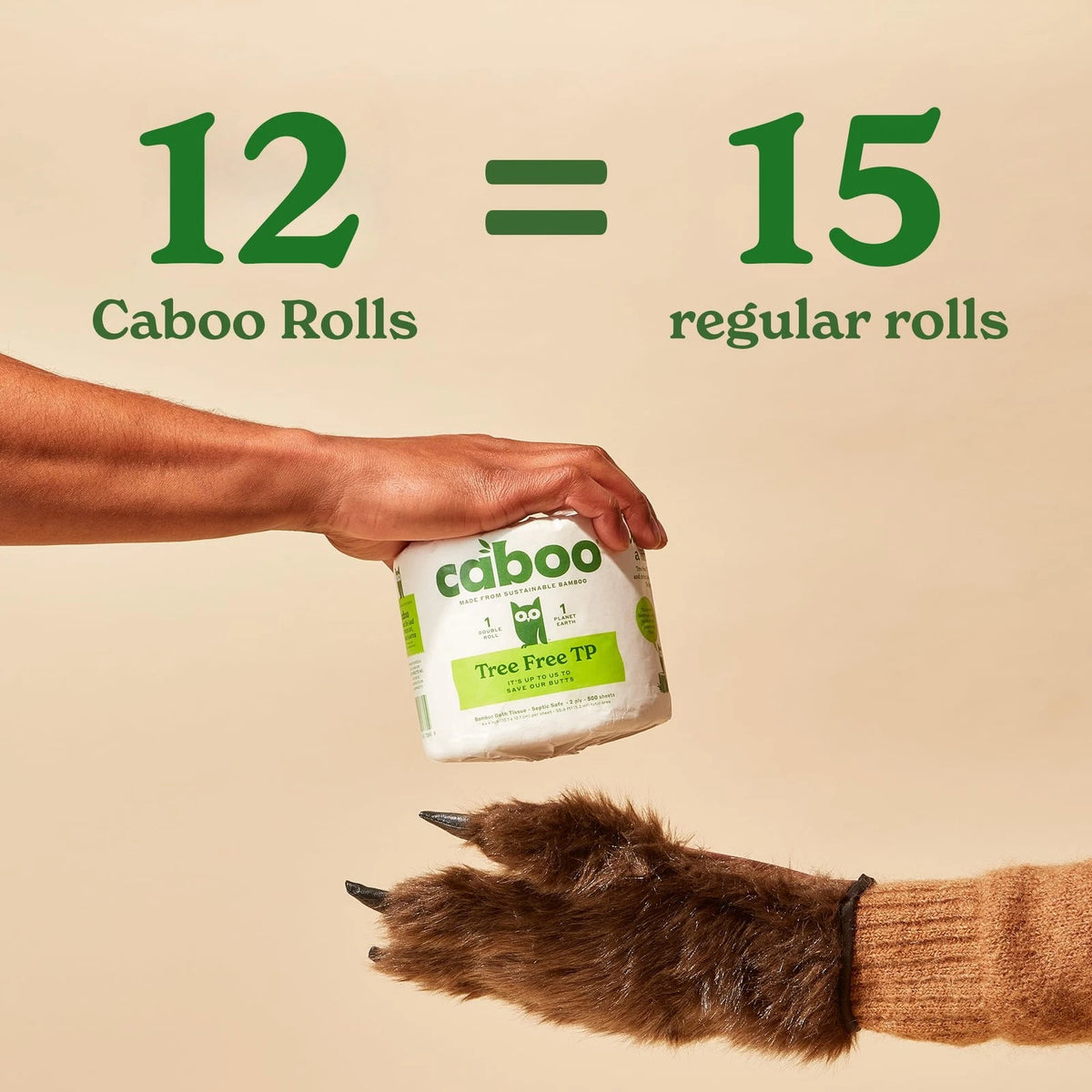 12 Pack Tree Free Unbleached Toilet Paper for Eco-Friendly Use