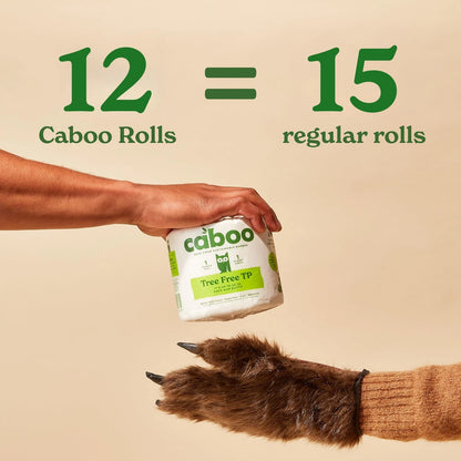 12 Pack Tree Free Unbleached Toilet Paper for Eco-Friendly Use