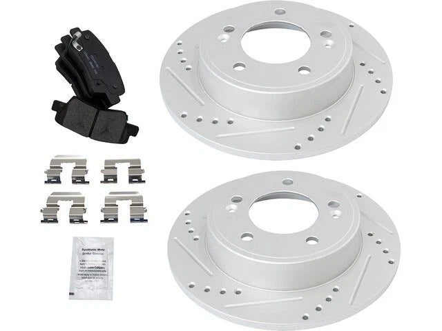 Brake Pad and Rotor Kit for Hyundai Elantra Coupe (2013–2014) 64918WMZX