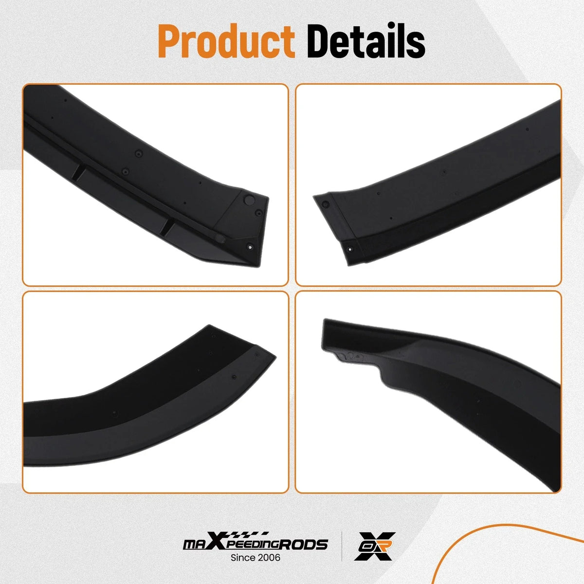 Bumper Lip M Style Kit for Honda Accord (2023–2025) Black Plastic