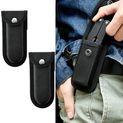 2X Portable Hard Boxed Reinforced Nylon Sheath for 5" Folding Knife