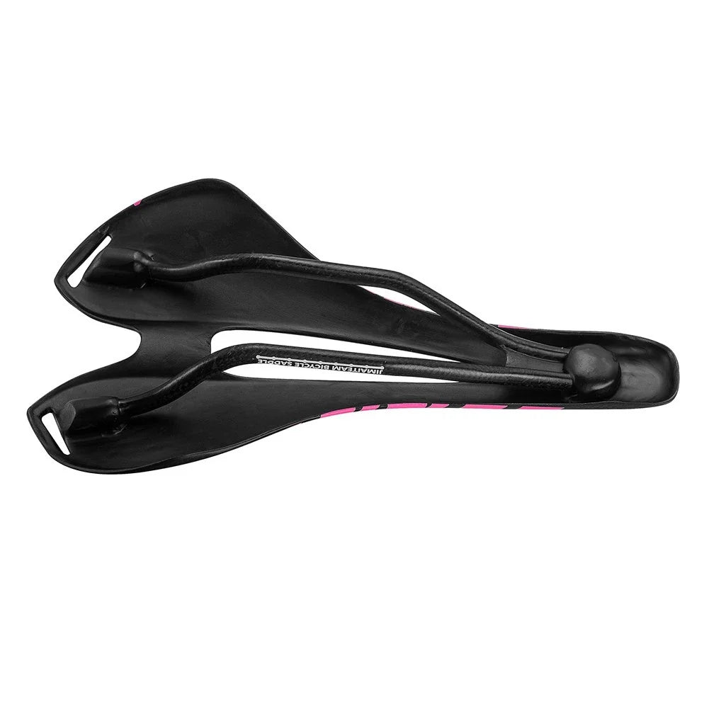 Bicycle Seat Saddle for Mountain Road Bike (Carbon Fiber, Pink)