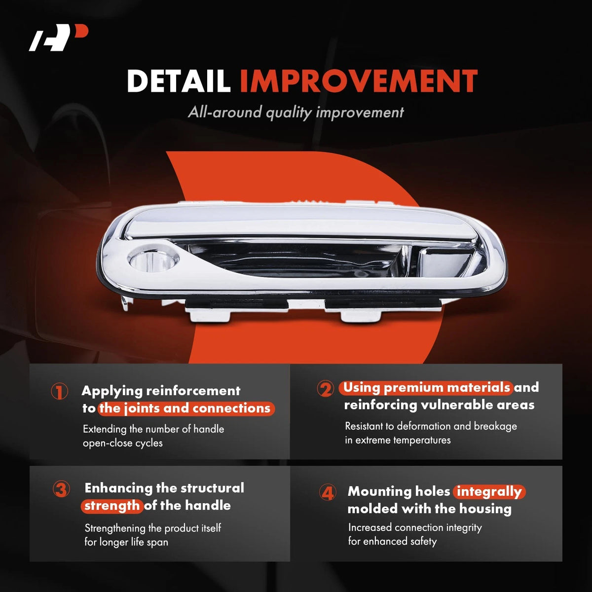Chrome Exterior Door Handle for Toyota Tundra (2000–2006) 6921034030