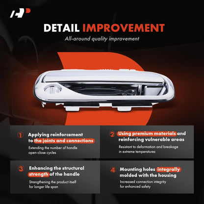 Chrome Exterior Door Handle for Toyota Tundra (2000–2006) 6921034030