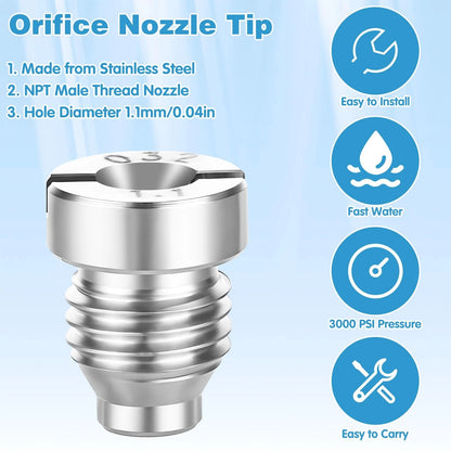 6 Pcs Foam Cannon Orifice Nozzle & Mesh Filter Kit for Automotive