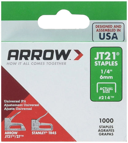 1000PK 1/4" Staple for Various Applications (Gray/Silver)