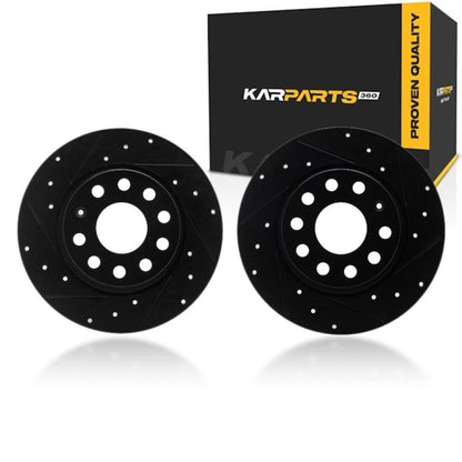 Rotor Set for Volkswagen e-Golf (2015–2019) | Drilled and Slotted | ALX-PAU-DF-8002-74039-CLA8