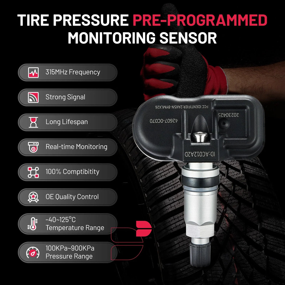 TPMS Tire Pressure Sensor for Toyota Tundra Sequoia (2014–2021)