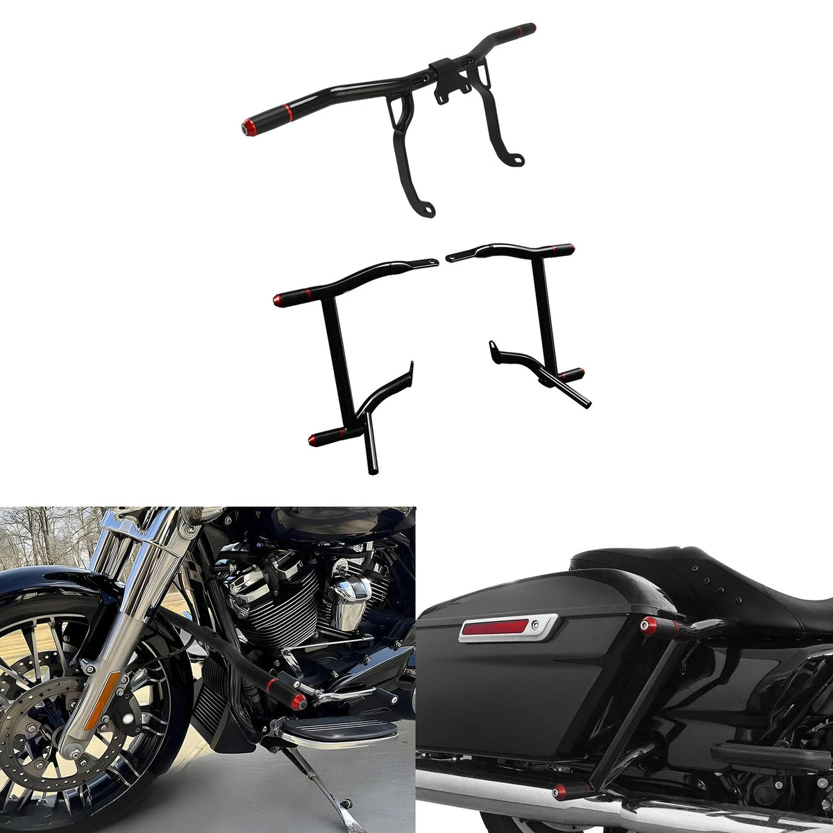 Saddlebag Support Guards & Engine Crash Bar for Harley Street Glide (2014–2023)