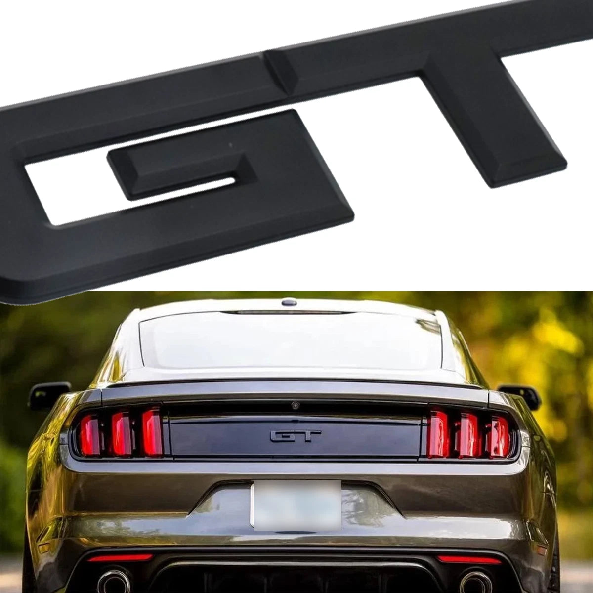 Rear Tailgate Emblem Badge for Mustang GT (2015–2022)