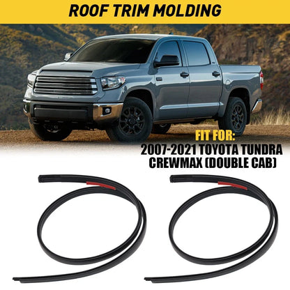 2X Roof Drip Molding 75552-0C060 75551-0C060 for Tundra Crew Max (2007–2021)