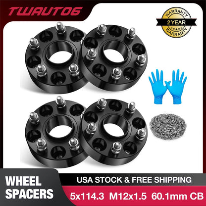 Set of 4 Hubcentric Wheel Spacers for Toyota Camry (Fits 5x4.5, 5x114.3)