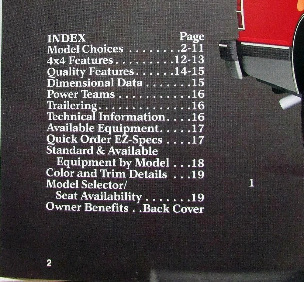 Sales Brochure for GMC S-15 Jimmy (1991)