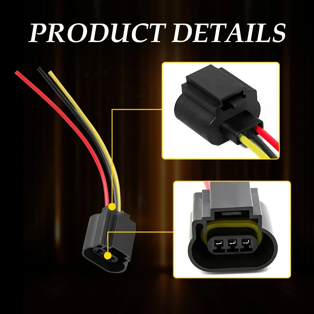 2X Headlight Bulb Repair Plug Socket Pigtail for (9008 H13)