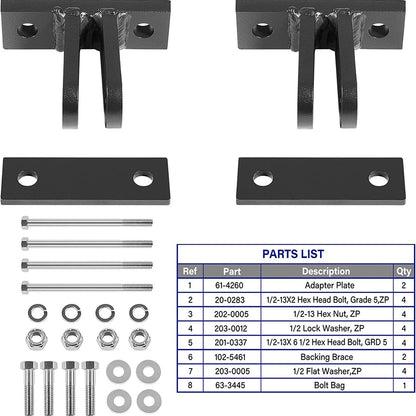 Set of 2 Bolt-On Adapter Tabs for Blue Ox Baseplate BX88230