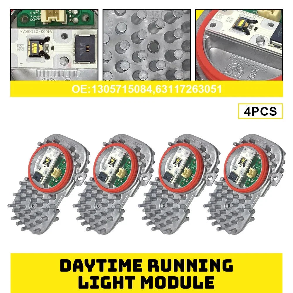 Set of 4 LED Headlight Light Inserts Diode Module 63117263051 for BMW E70 F25