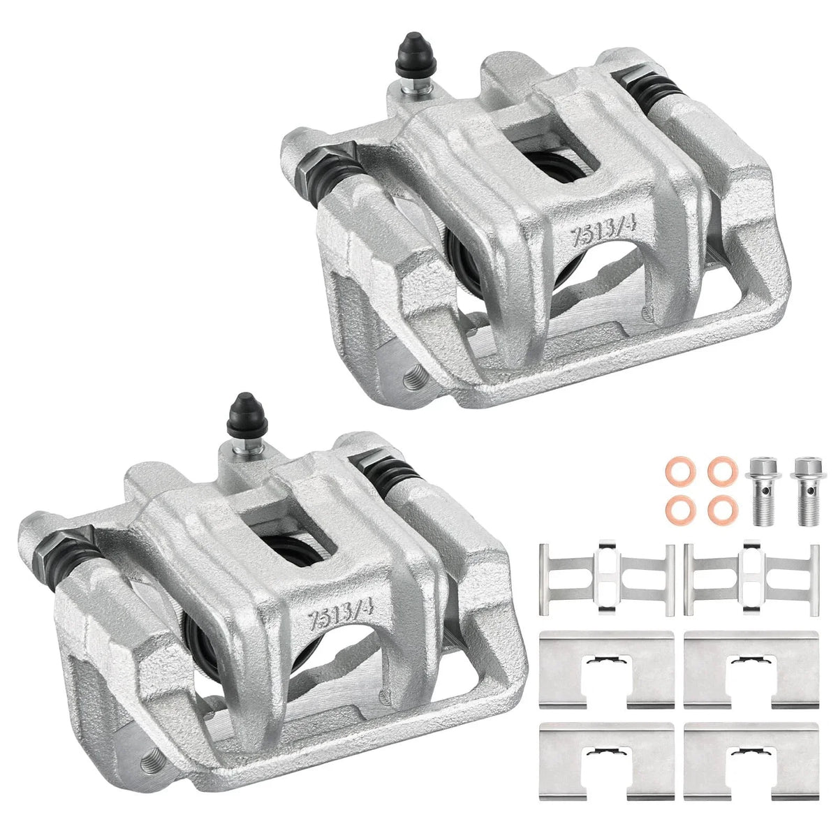Set of 2 Rear Brake Calipers w/ Brackets for Acura TL (1999–2008) 19B2588