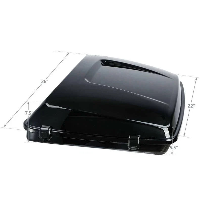 Black Razor Trunk & Mount Rack for Harley Touring Electra Road Glide (2014–2026)