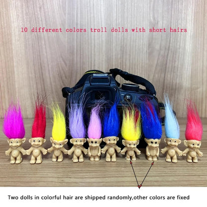 16pcs Mini Troll Dolls for Vintage Collectors