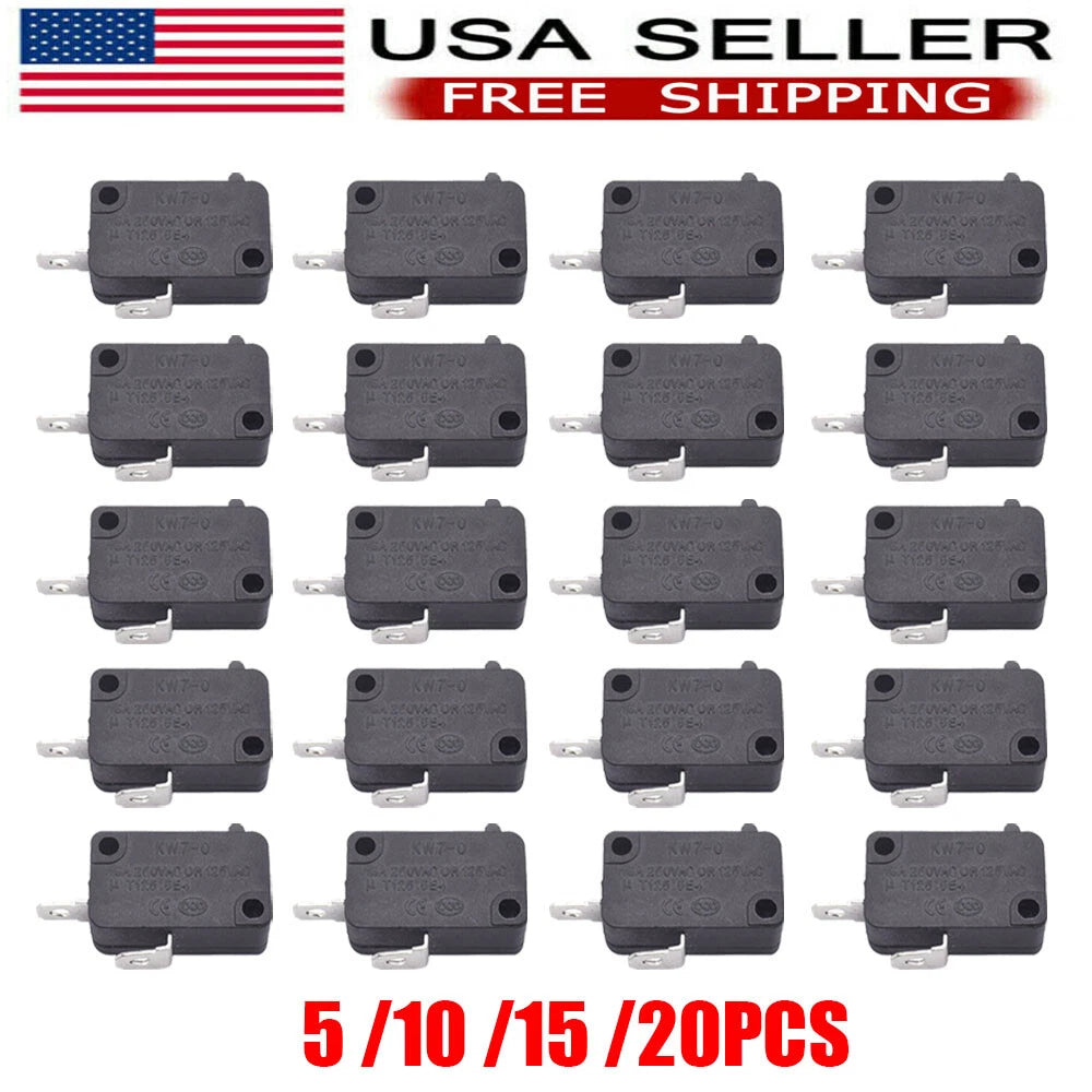 2X KW7-0 16A 125V Micro Switch for Air Fryer XL Vortex (2019–2023)
