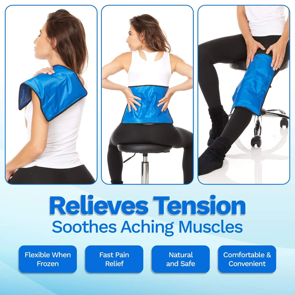 4 Pack XXL Reusable Hot and Cold Gel Ice Packs for 2X-Large (2023–2023)