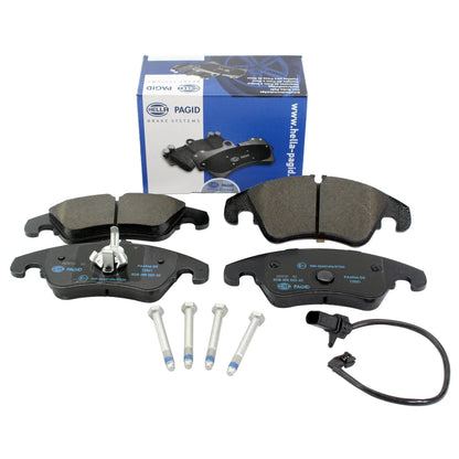 Set of 4 Hella Front Low-Met Disc Brake Pads for Audi A6 A6 Quattro Q5 A7