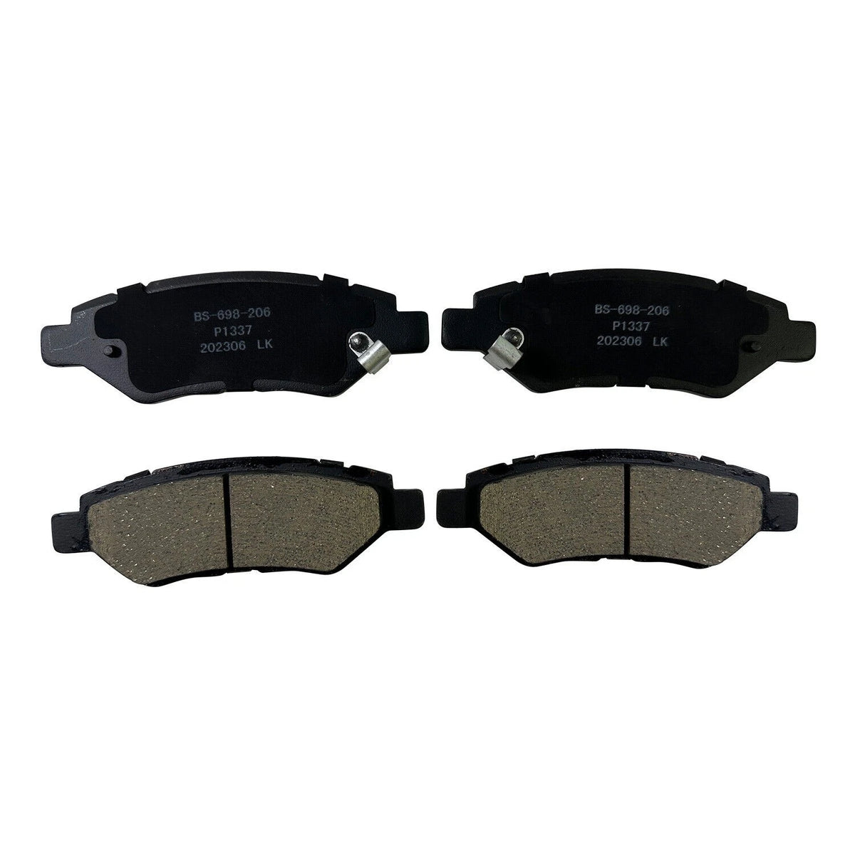 Set of 4 Rear Ceramic Brake Pads for Cadillac CTS, Chevrolet Camaro, Saab 9-4X (2010–2015) P-1337, 1337
