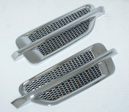 Set of 2 Chrome ABS Stick On Side Air Vents for GMC Yukon Tahoe (EAV029)